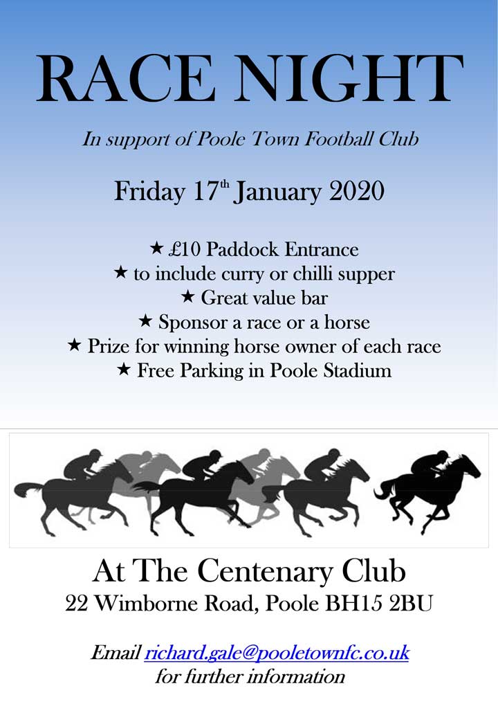 RACE NIGHT Jan 2020 flyer